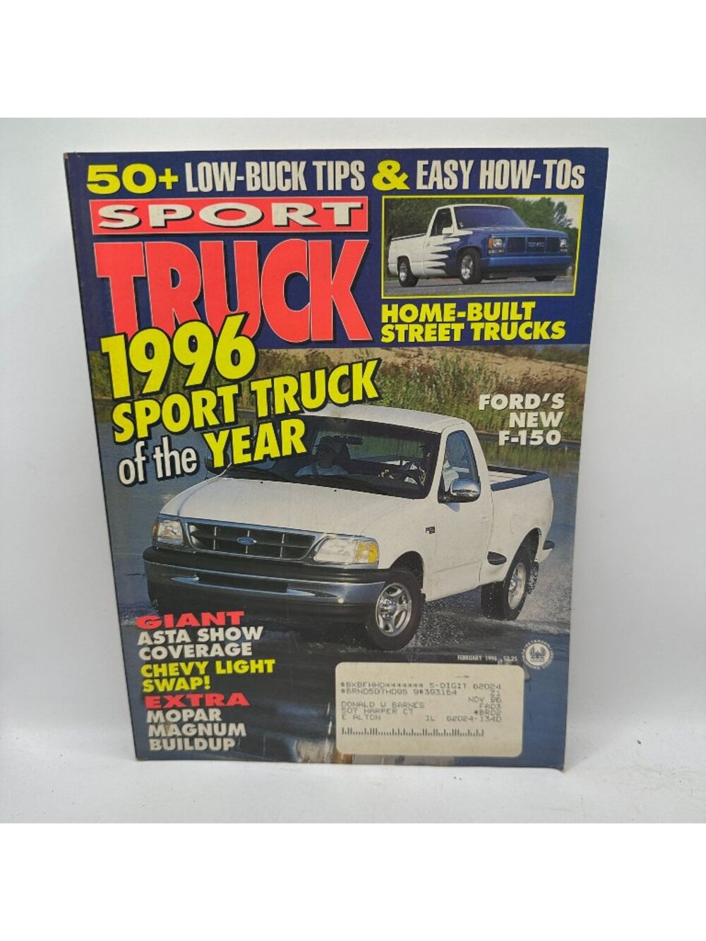 Sport Truck Magazine February 1996 Ford F-150 Chevy Mopar Features Pre-Owned
